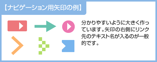 ナビゲーション用矢印の例
